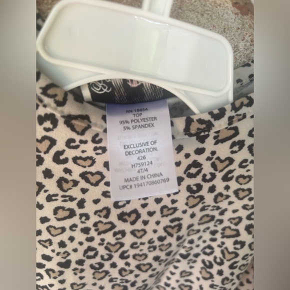 Rare Editions Tan and Black Leopard Print Dress size 4T - Picture 5 of 8